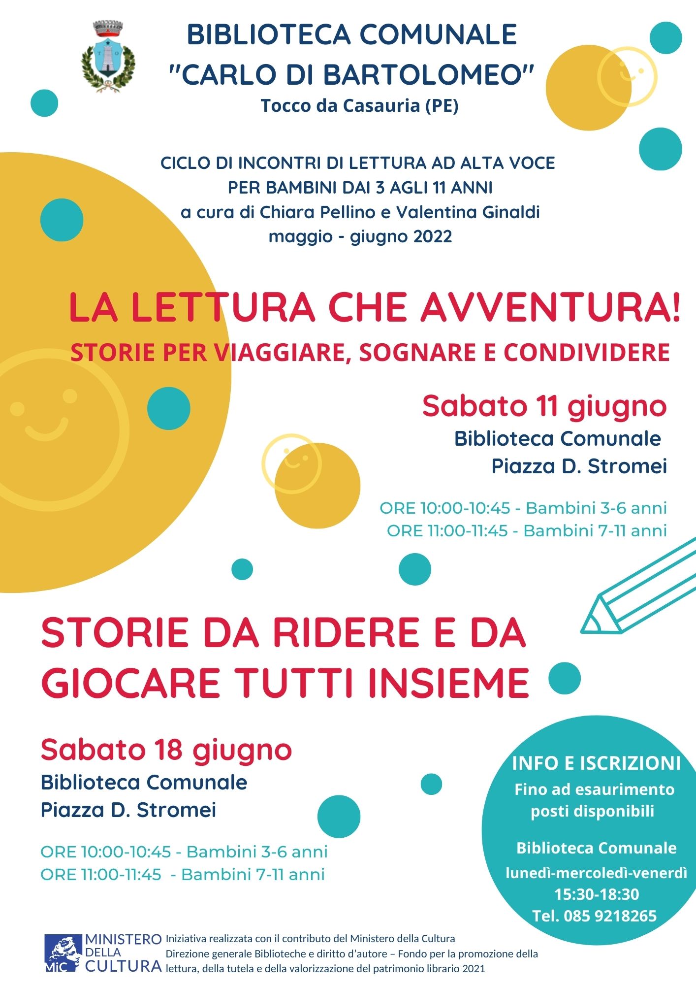 Letture ad alta voce - Biblioteca Comunale Tocco da Casauria