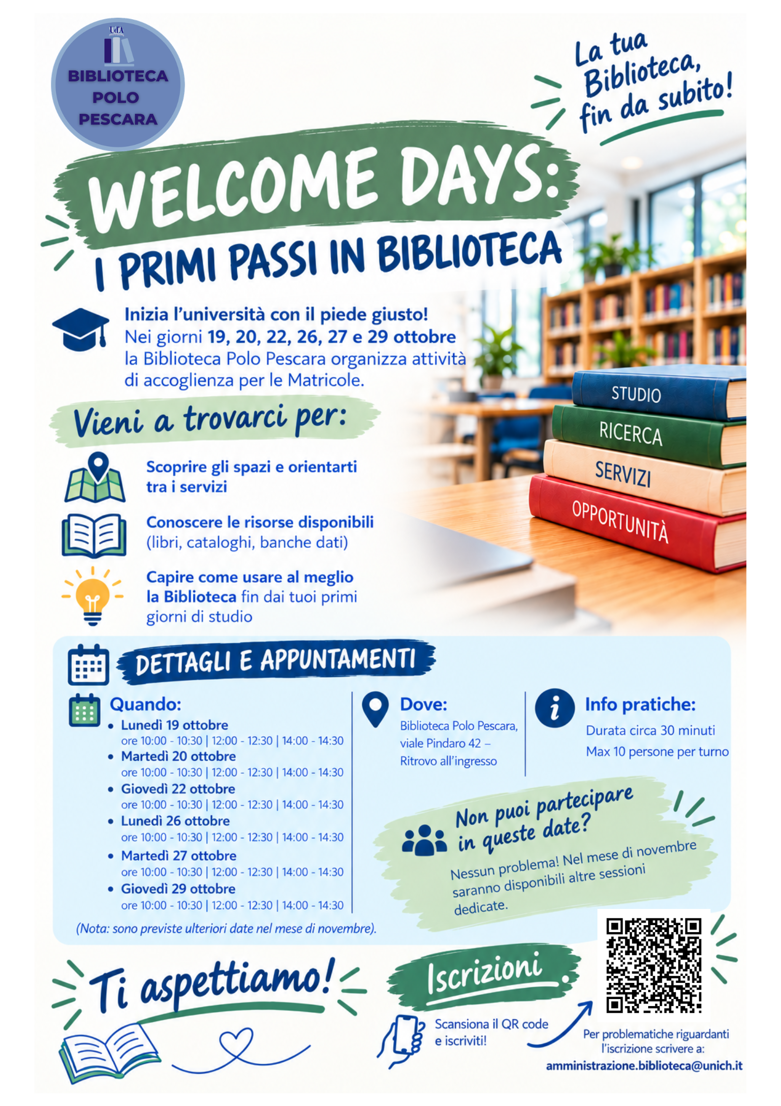 WELCOME DAYS: I PRIMI PASSI IN BIBLIOTECA