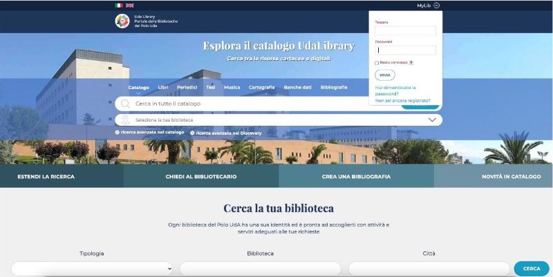 Attivazione dell'area personale "MyLib"